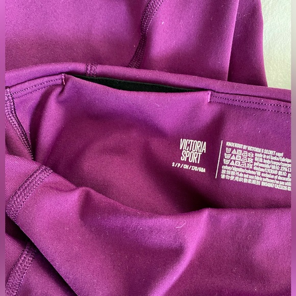 Victorias Secret Sport Purple Cropped Athletic Leggings size Small - Picture 6 of 7